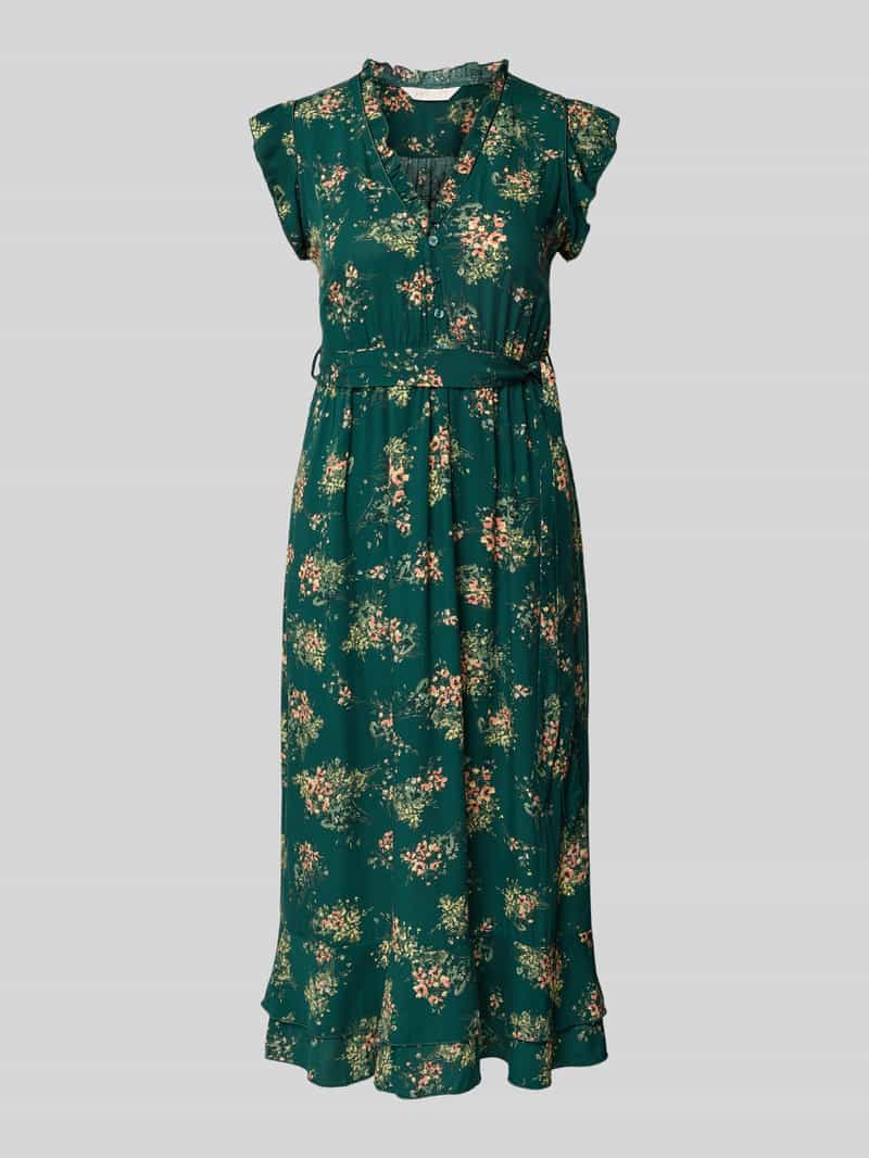 Apricot Midi-jurk van viscose met strikceintuur