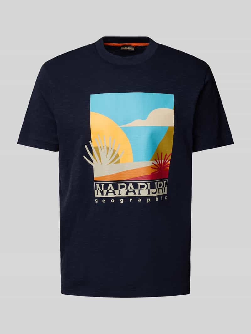 Napapijri T-shirt met labelprint model 'ARBIA'
