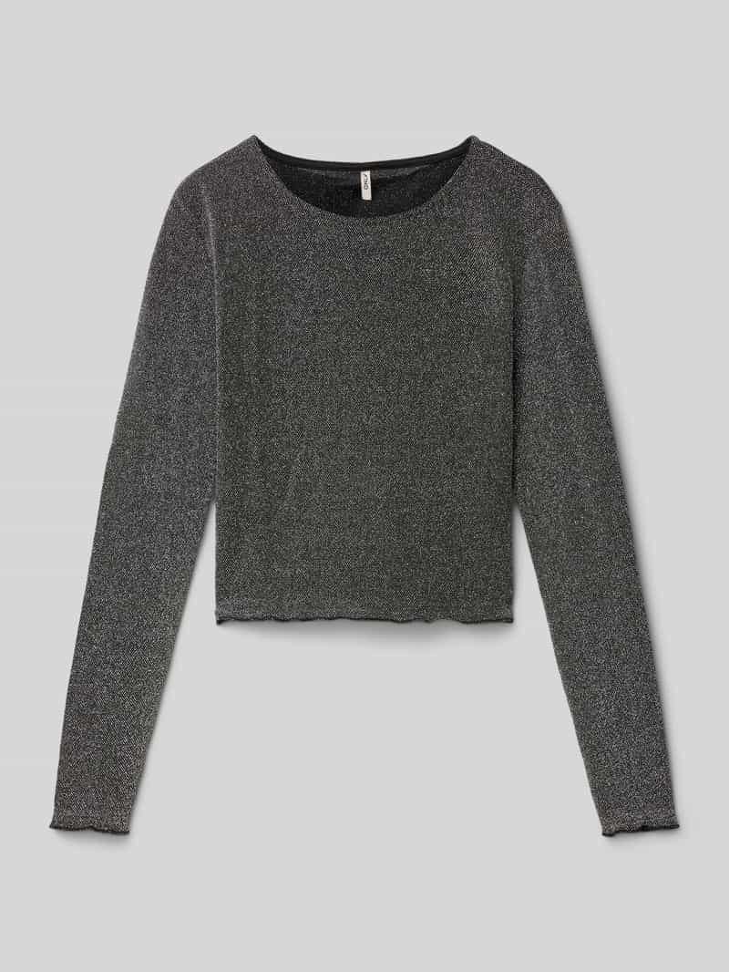Only Slim fit shirt met lange mouwen en effectgaren model 'QUEEN'