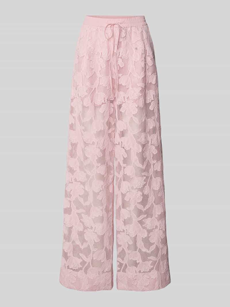 Essentiel Antwerp Loose fit wijde broek in semi-transparant design model 'HENIM'