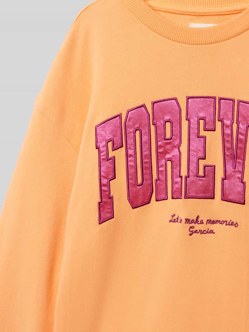 Garcia Oversized sweatshirt met labelprint