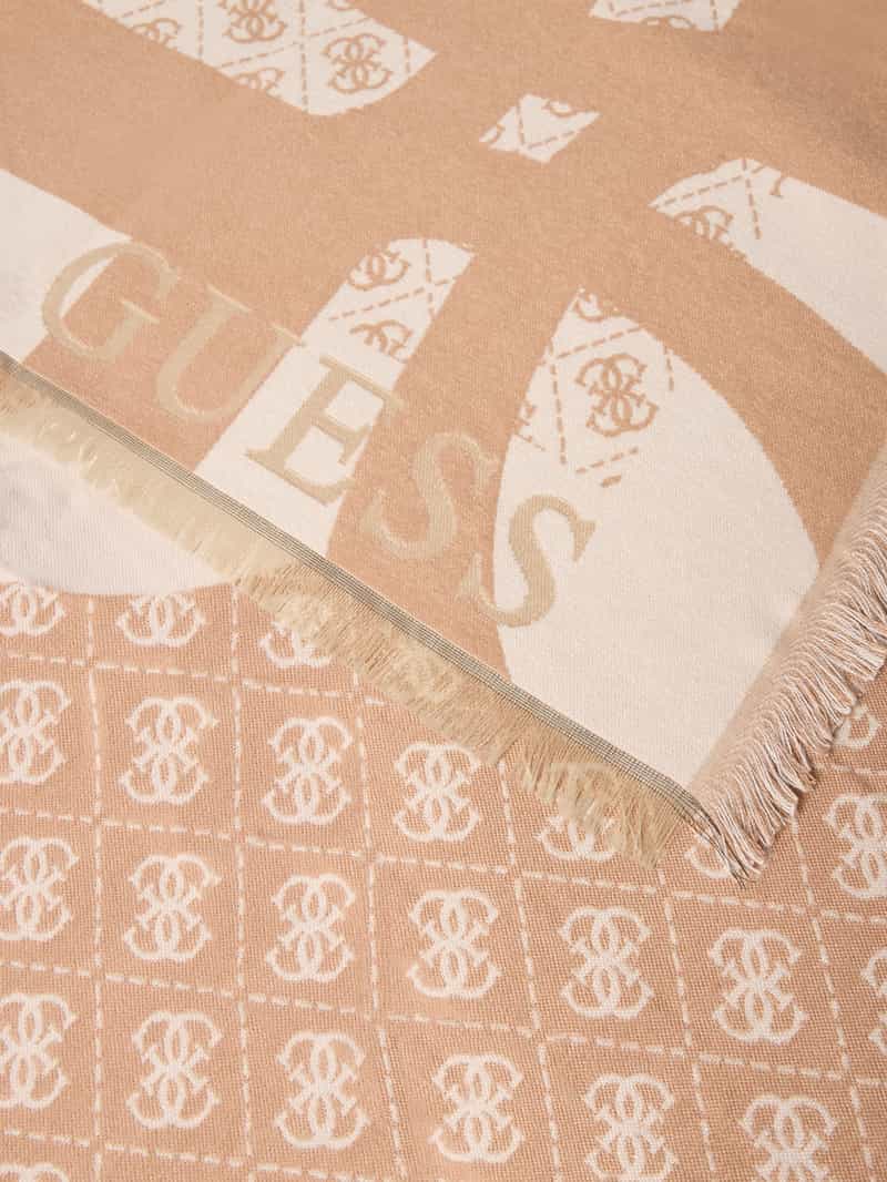 Guess Sjaal met all-over logostitching model 'Kefiah'