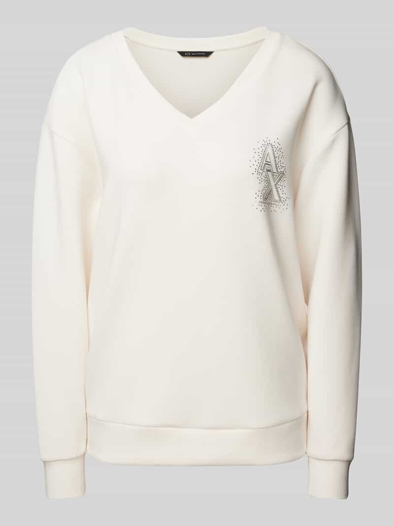 Armani Exchange Oversized sweatshirt met labeldetail