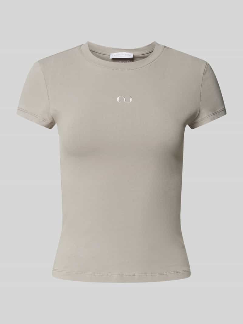 T-shirt met labelstitching - LeGer Studio-collectie