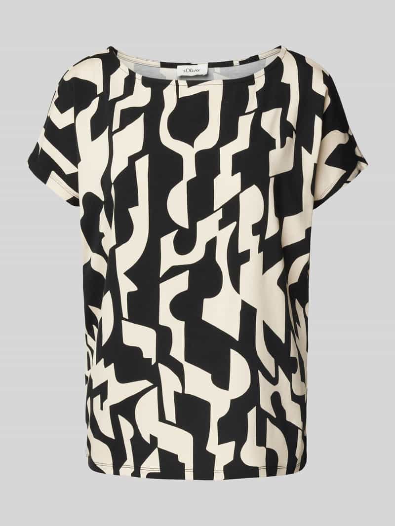 s.Oliver RED LABEL Relaxed fit T-shirt in mix van viscose en elastaan