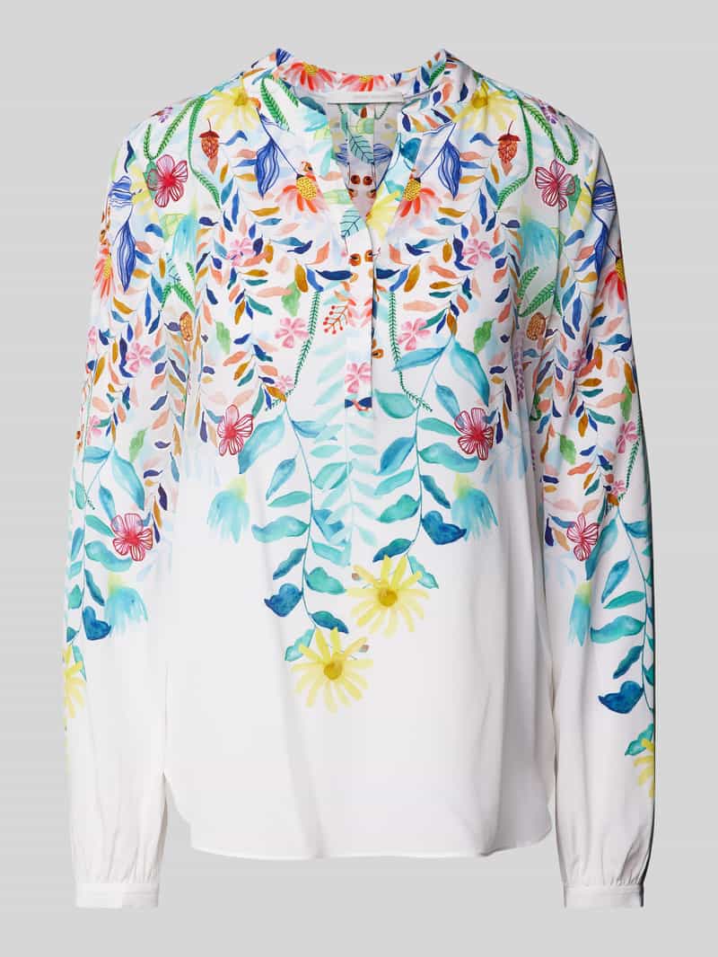 herzensangelegenheit Regular fit zijden blouse met tuniekkraag
