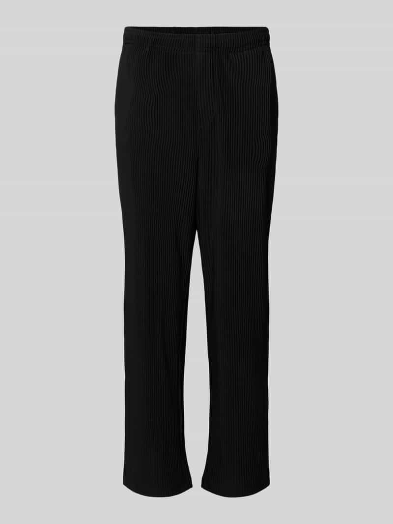 Straight leg stoffen broek met plissévouwen, model 'KARL INTERLUDE'