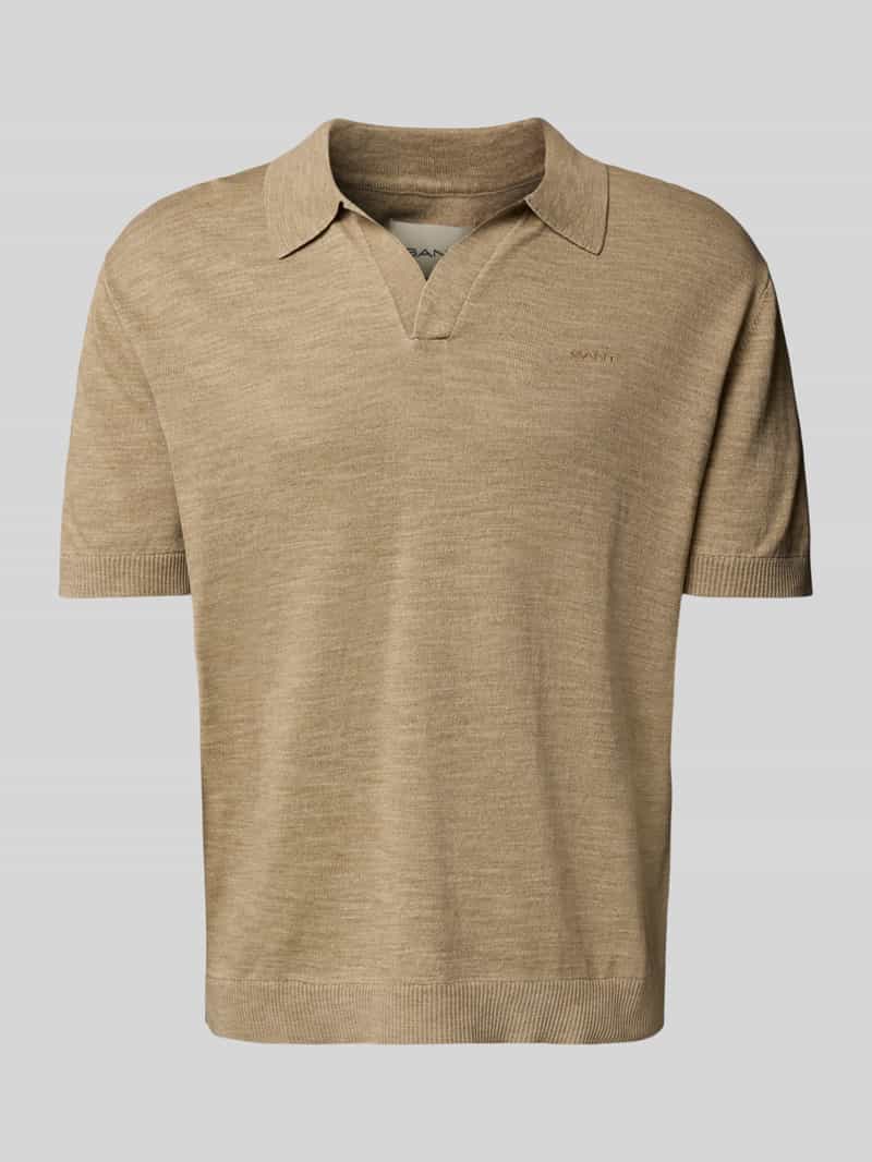 Gant Regular fit poloshirt met labelstitching