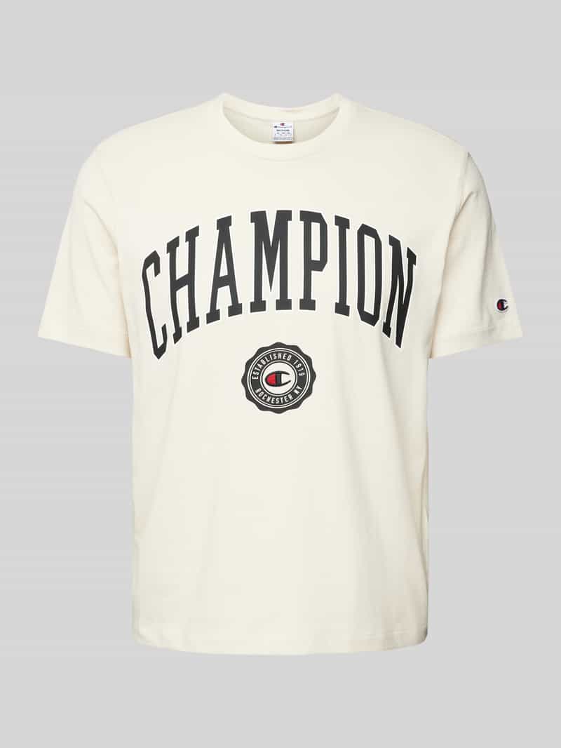 Champion T-shirt met labelprint, model 'Bookstore'