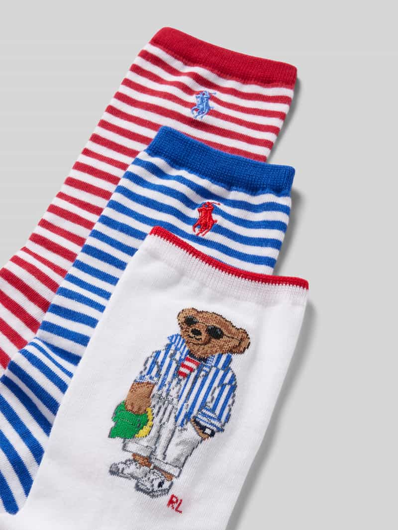Polo Ralph Lauren Sokken met labelprint in een set van 3 paar