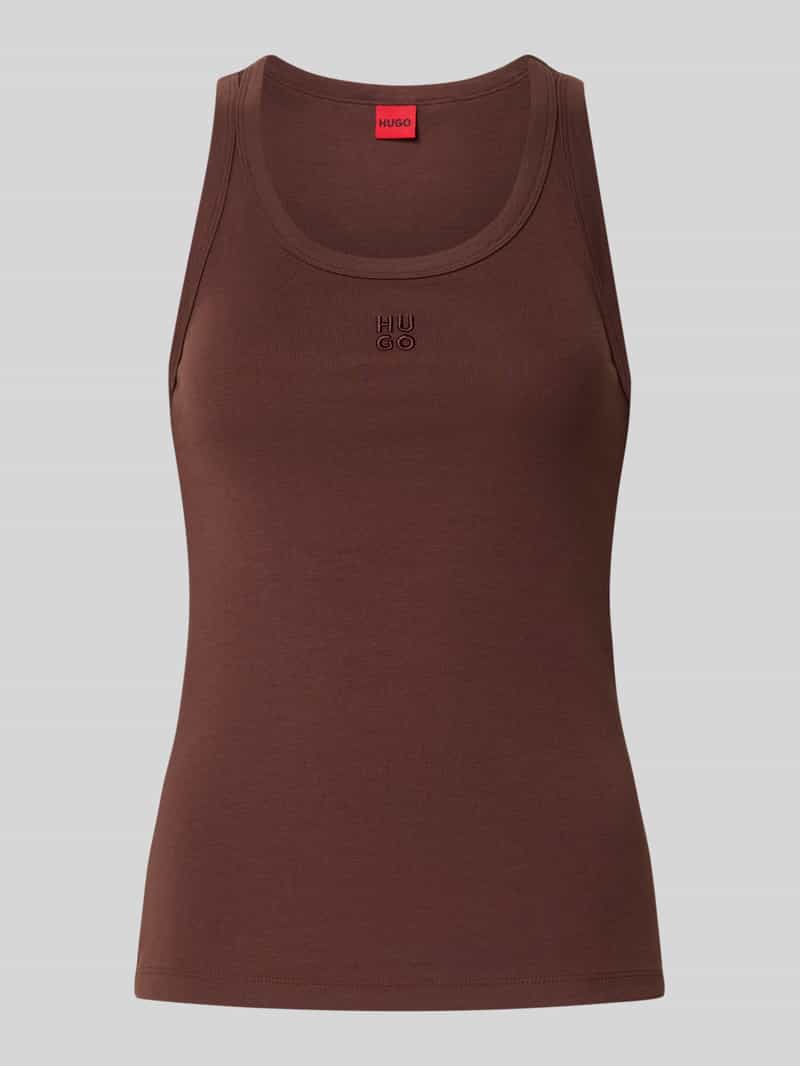 HUGO Regular fit tanktop van katoenmix model 'DATAMIA'
