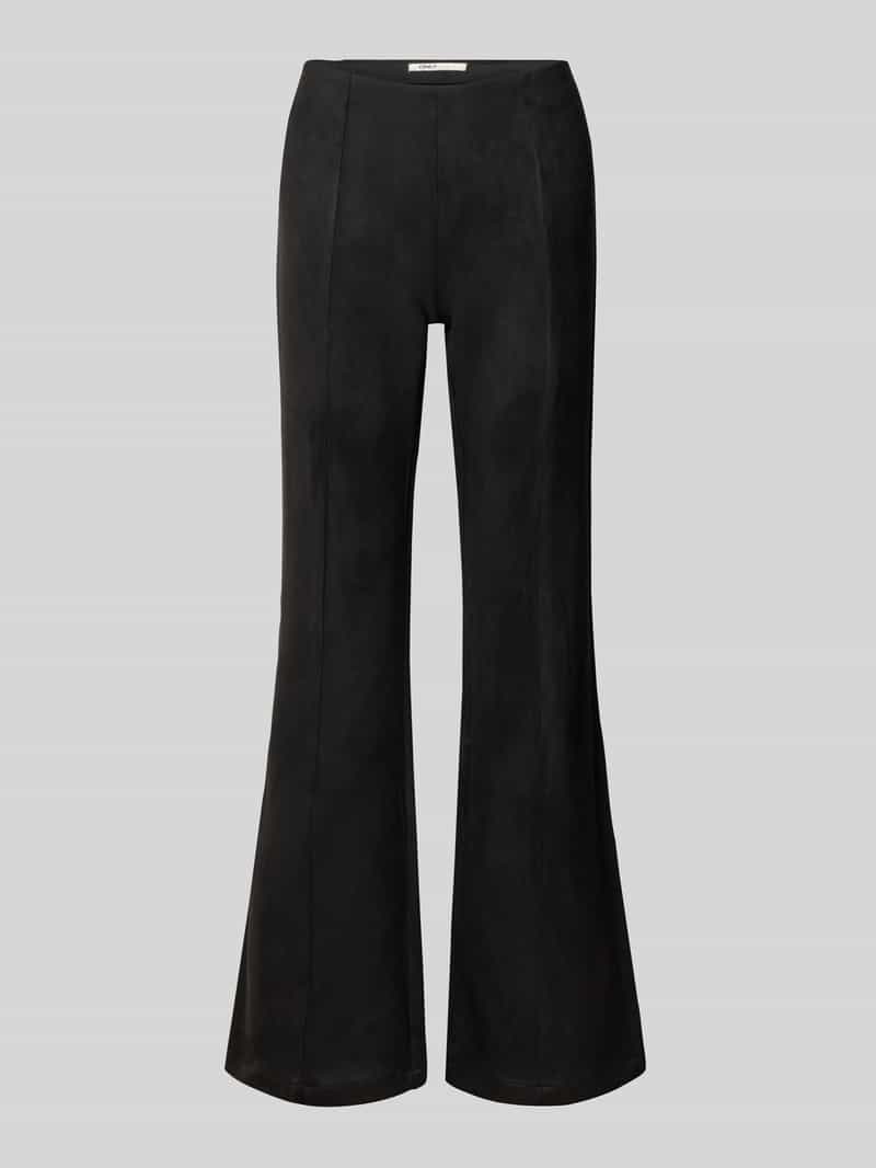 Only Regular fit bell bottom met vaste persplooien model 'ABENA'