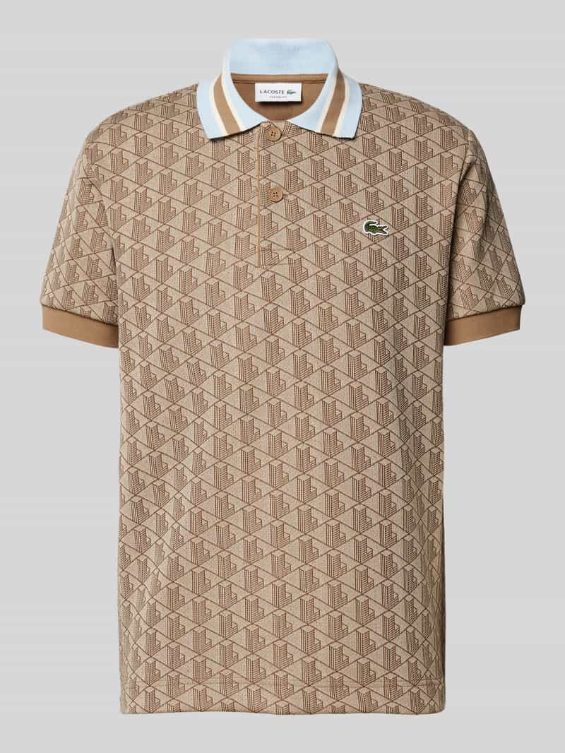 Lacoste Classic fit poloshirt met all-over motief