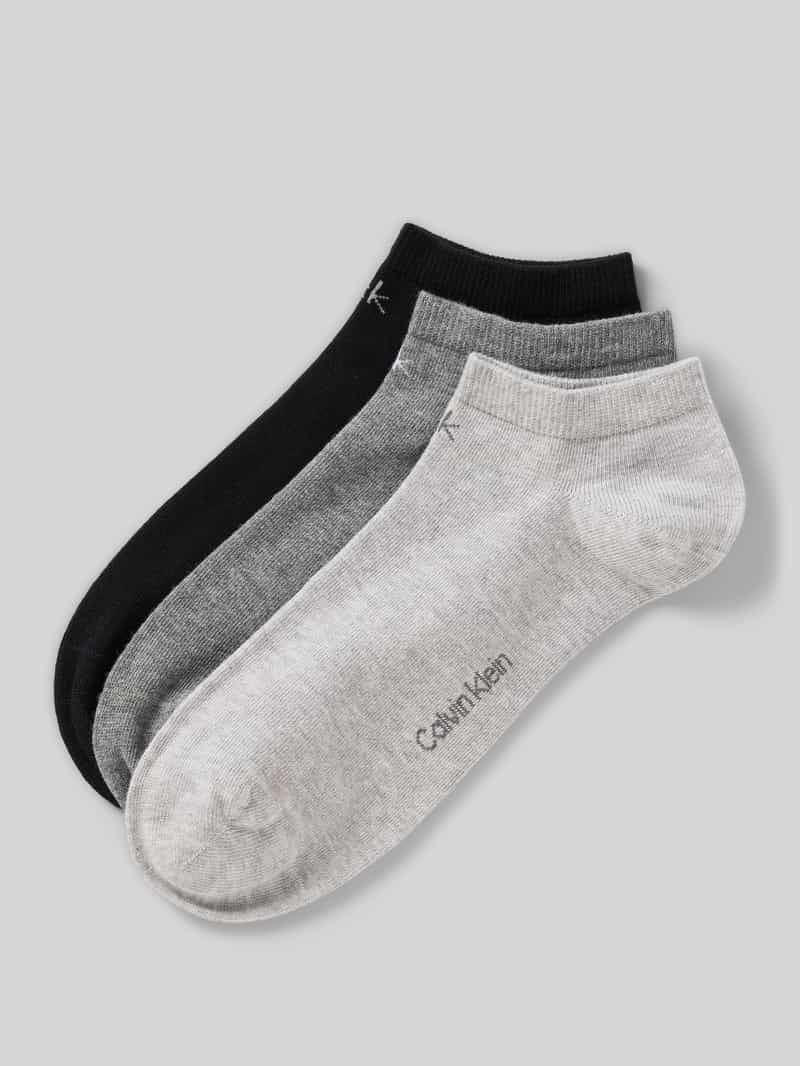 CK Calvin Klein Sneakersokken met labeldetail in een set van 3 paar