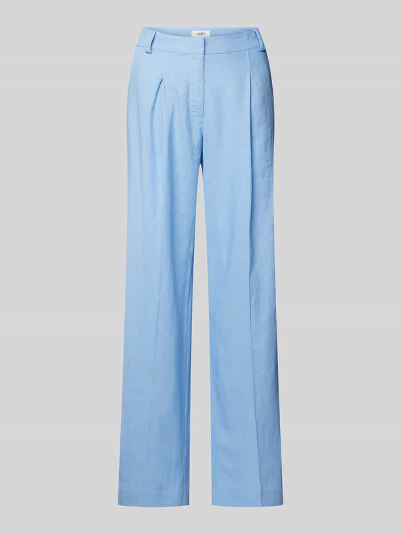 MbyM Wide leg linnen broek met bandplooien model 'Cristiana'