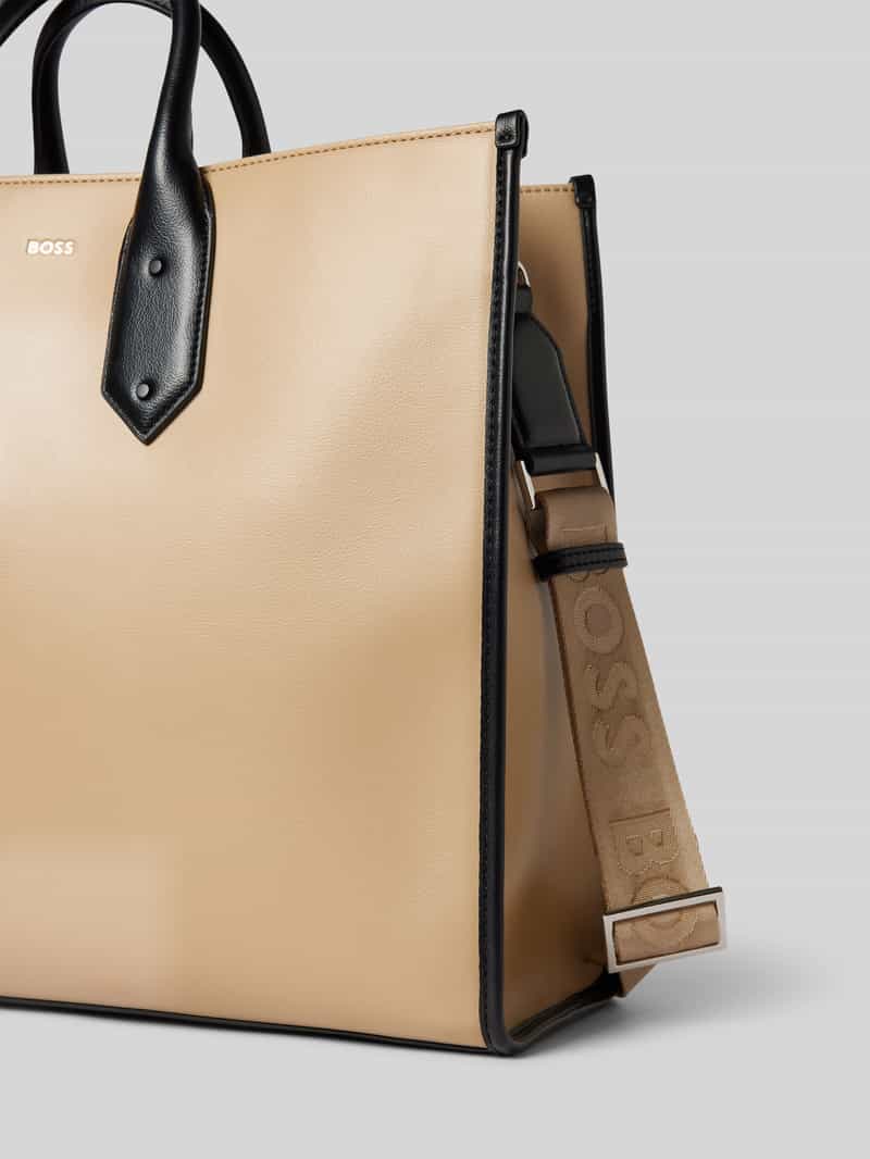 Boss Handtas met labeldetails