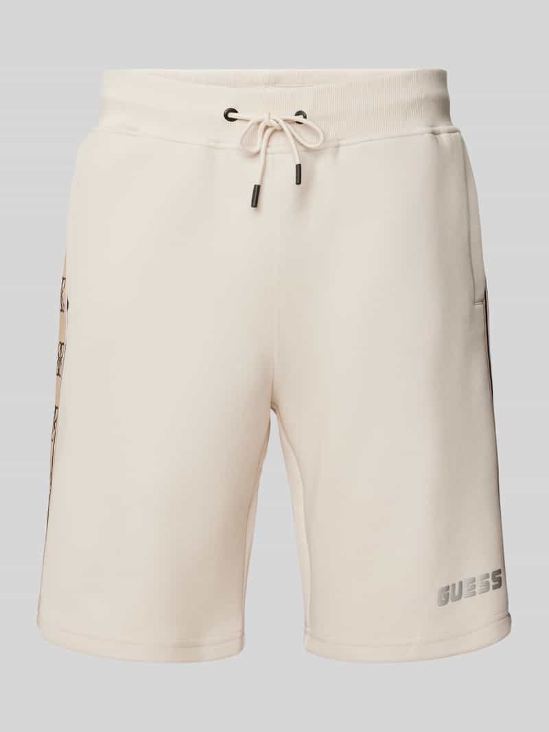 Guess Activewear Regular fit sweatshorts met labelprint model 'MICKEY'