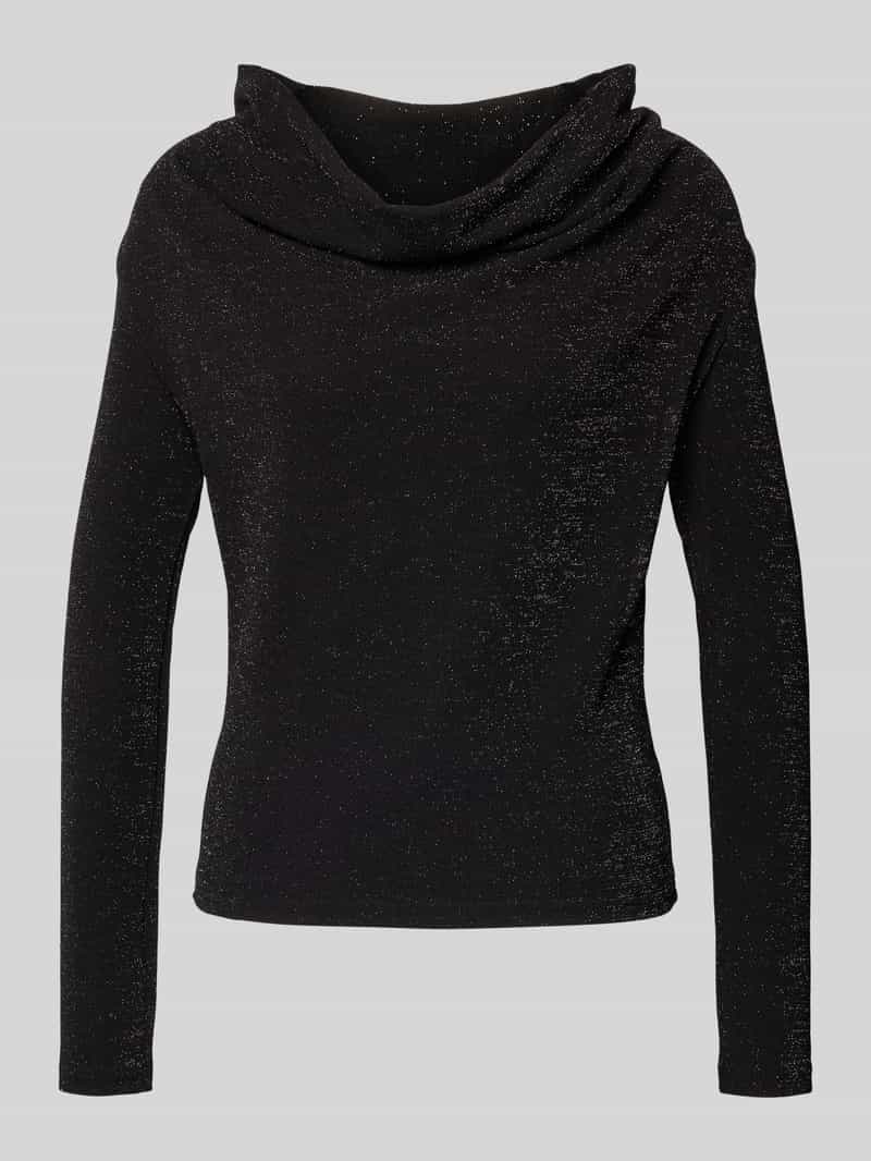 Selected Femme Regular fit shirt met lange mouwen en cascadehals model 'SANDRA'