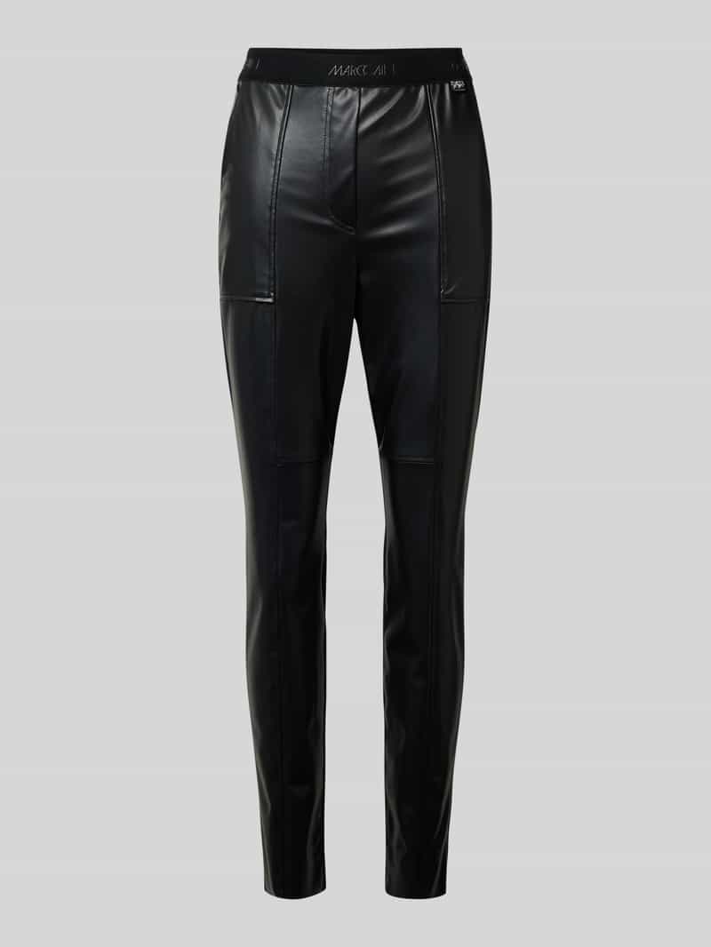 Marc Cain Slim fit broek in leerlook