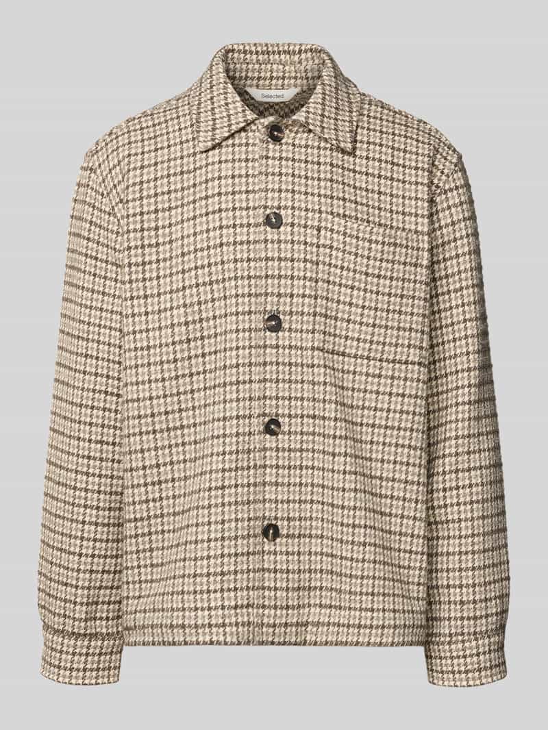 Selected Homme Oversized overhemdjack van wolmix model 'REGARI'