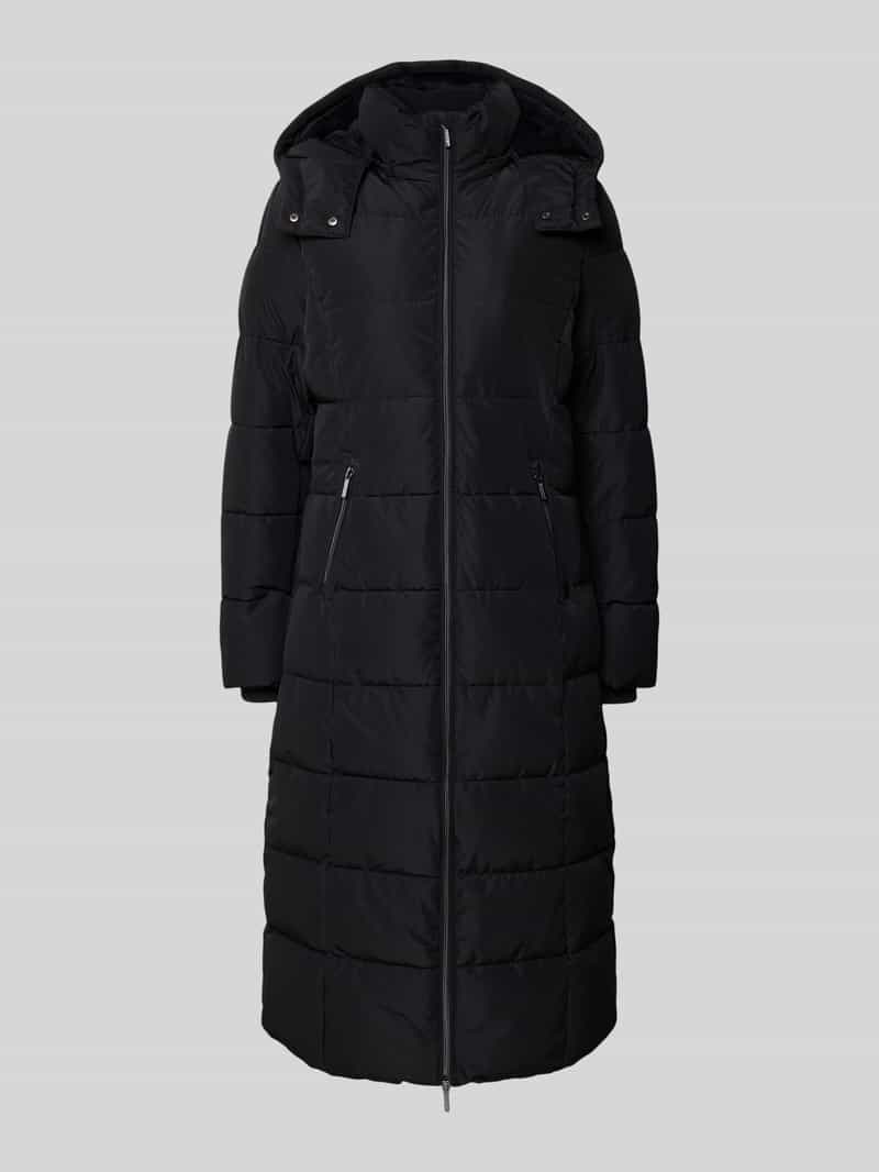 Jake*s Collection Lange gewatteerde jas met tweewegritssluiting