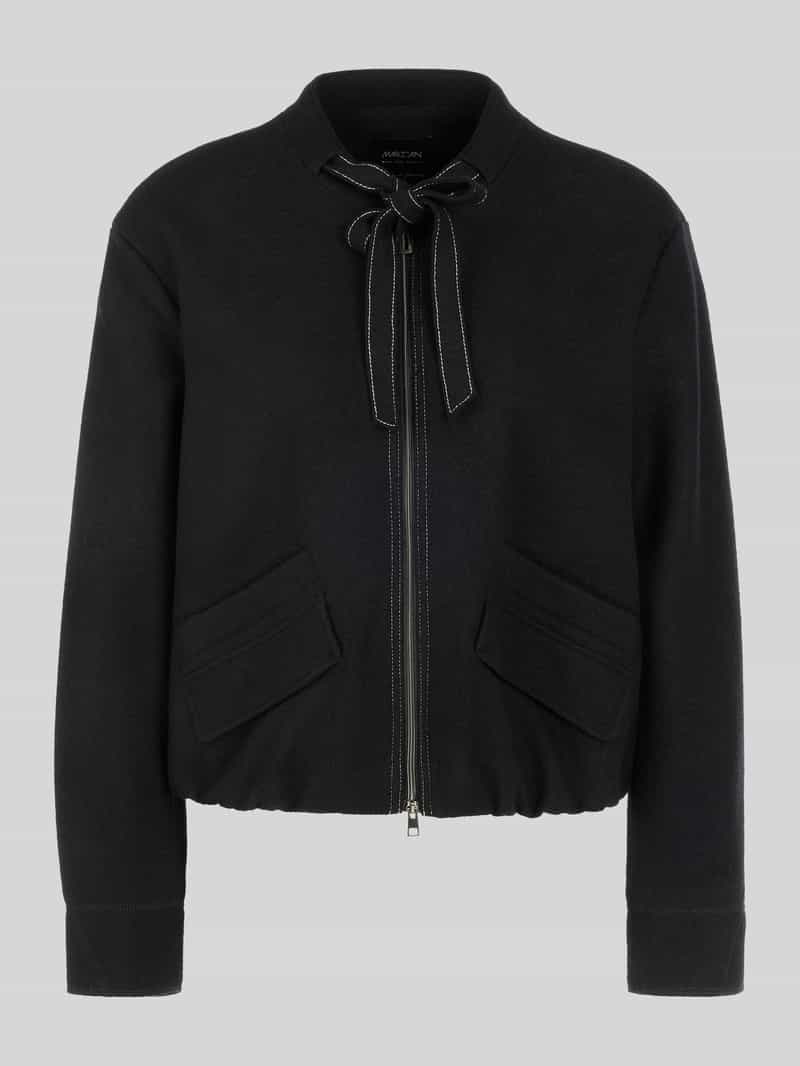 Marc Cain Blouson van wol met strikdetail