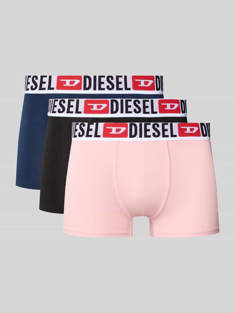 Diesel Boxershort met logostitching in een set van 3 paar model 'Damien'