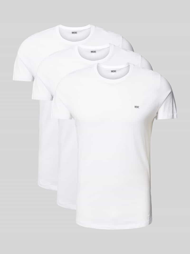 Diesel T-shirt met labelprint in een set van 3 stuks