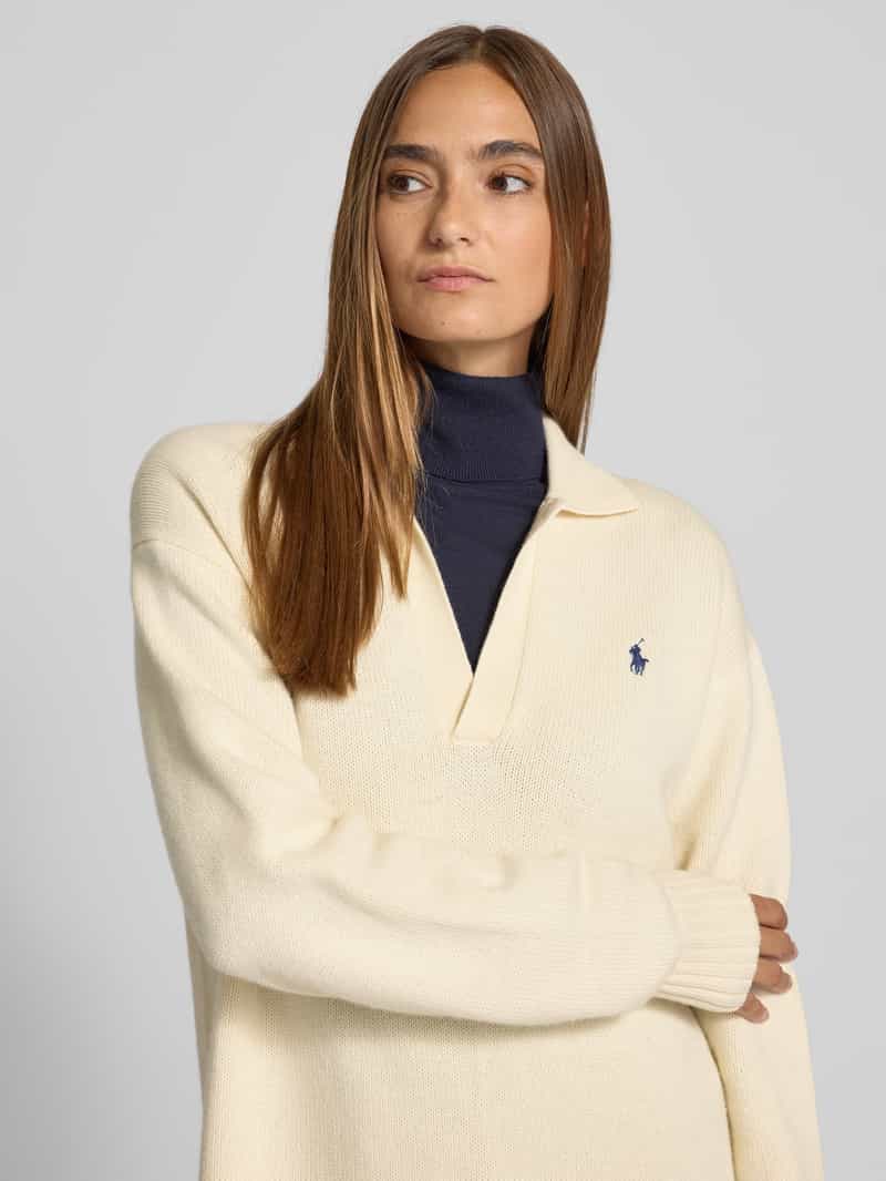Polo Ralph Lauren Wollen jurk met logostitching