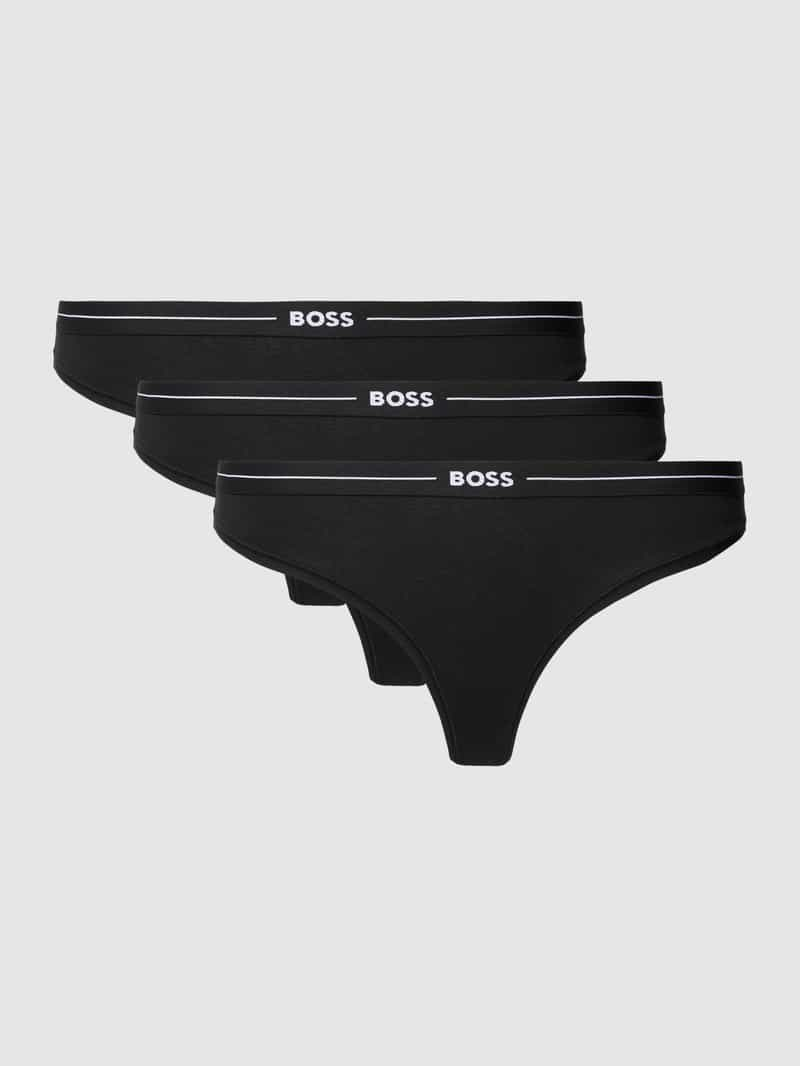 BOSS Black Women Slip met elastische band met logo in een set van 3 stuks