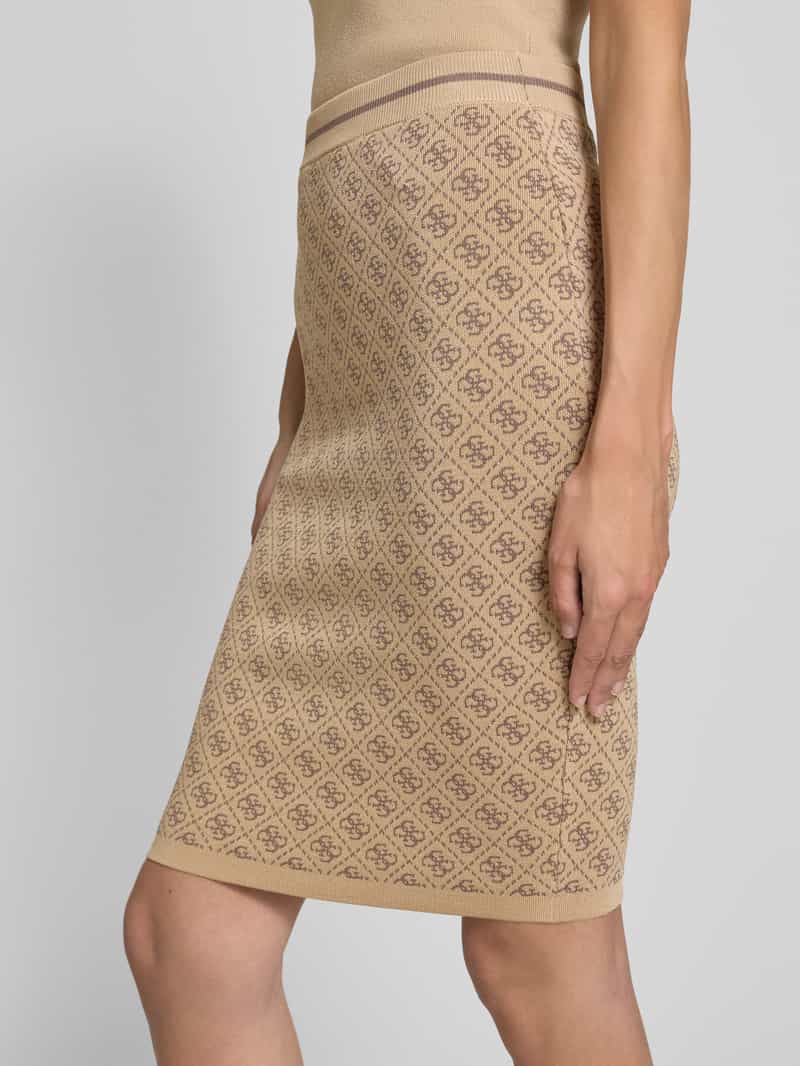 Guess Knielange rok met ribboorden model 'LISE'