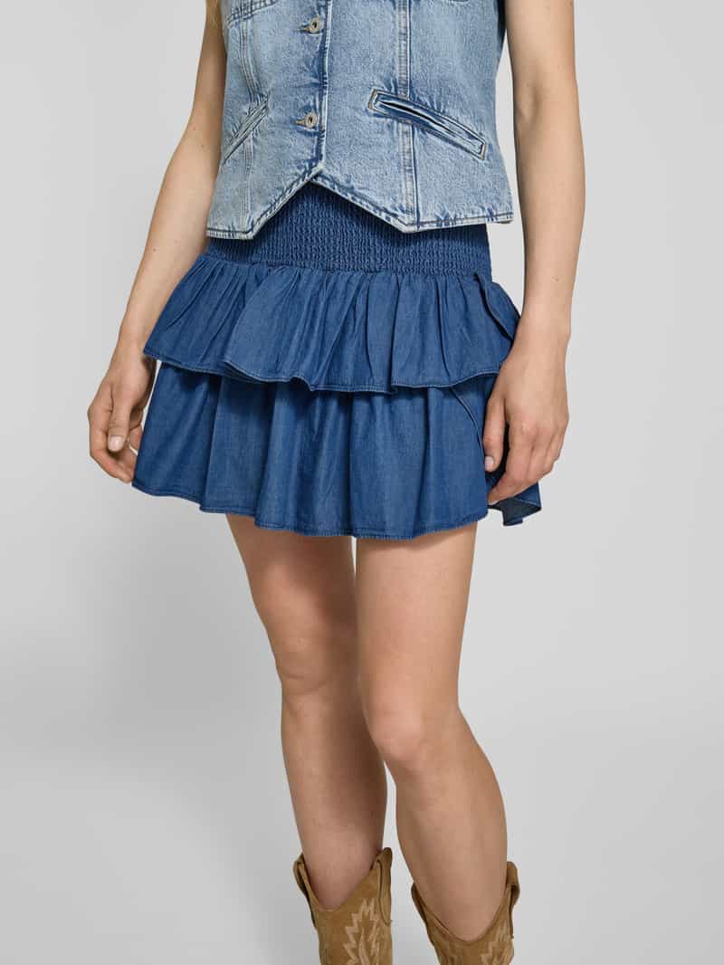 NEO NOIR Minirok met smokdetails model 'Carin'