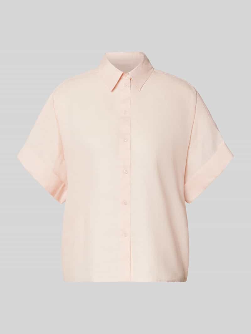 Boss Orange Blouse van ramie met extra brede schouders model 'Bisenas'