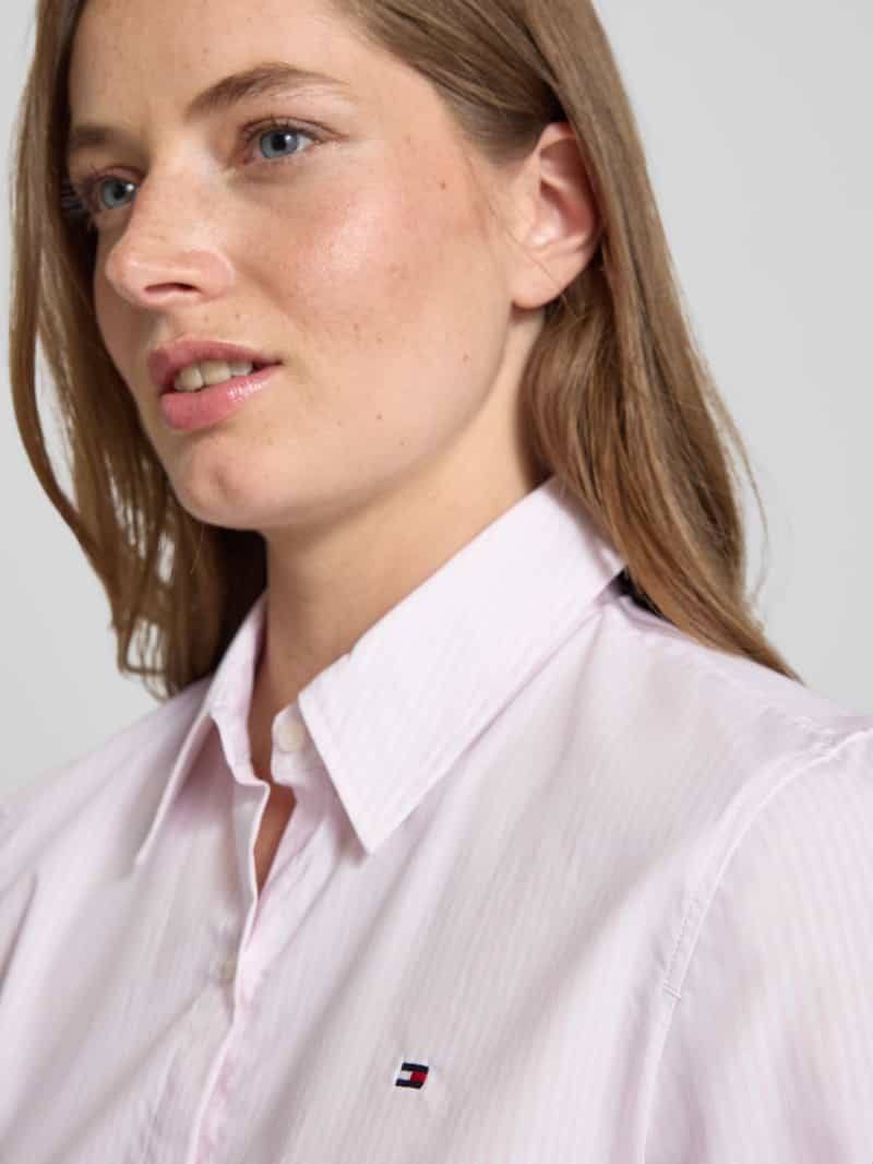 Tommy Hilfiger Regular fit overhemdblouse van katoenmix
