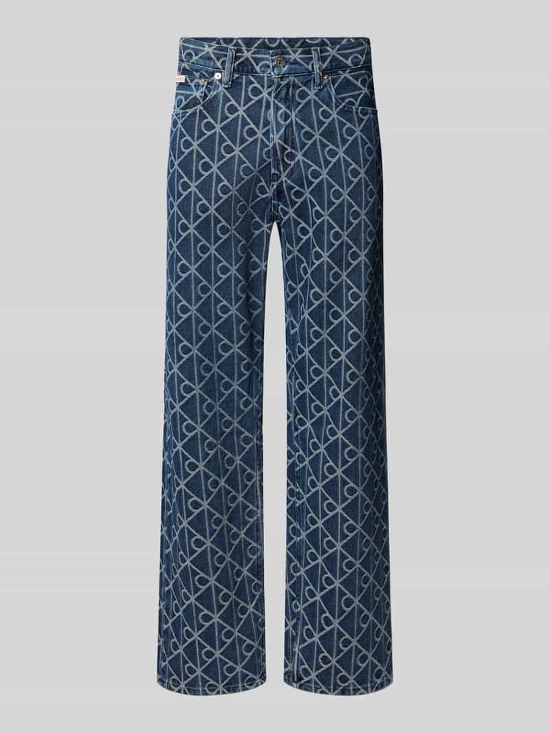 Calvin Klein Jeans Straight leg jeans met labeldetail