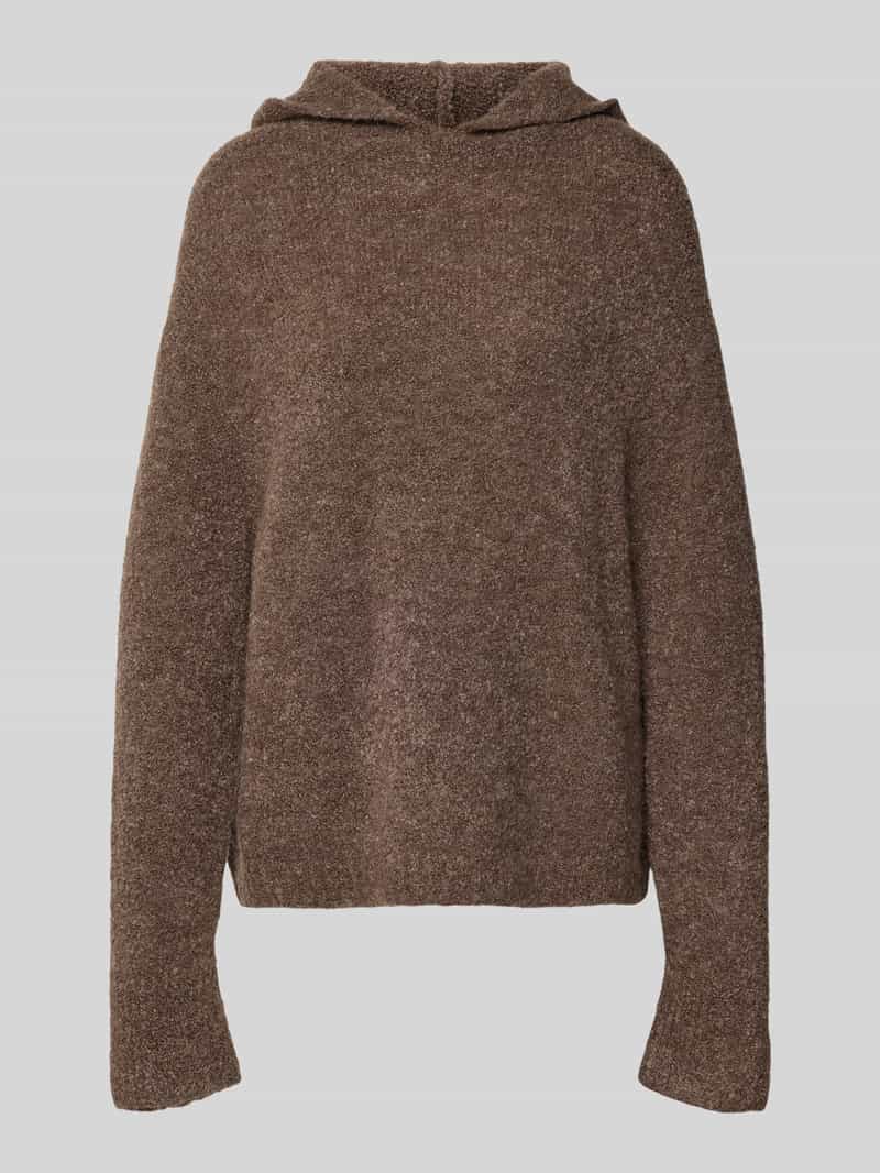 Marc O'Polo Relaxed-fit gebreide hoodie van scheerwolmix met alpaca