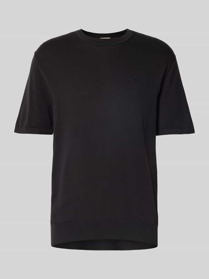CK Calvin Klein T-shirt met logostitching model 'SUPIMA'
