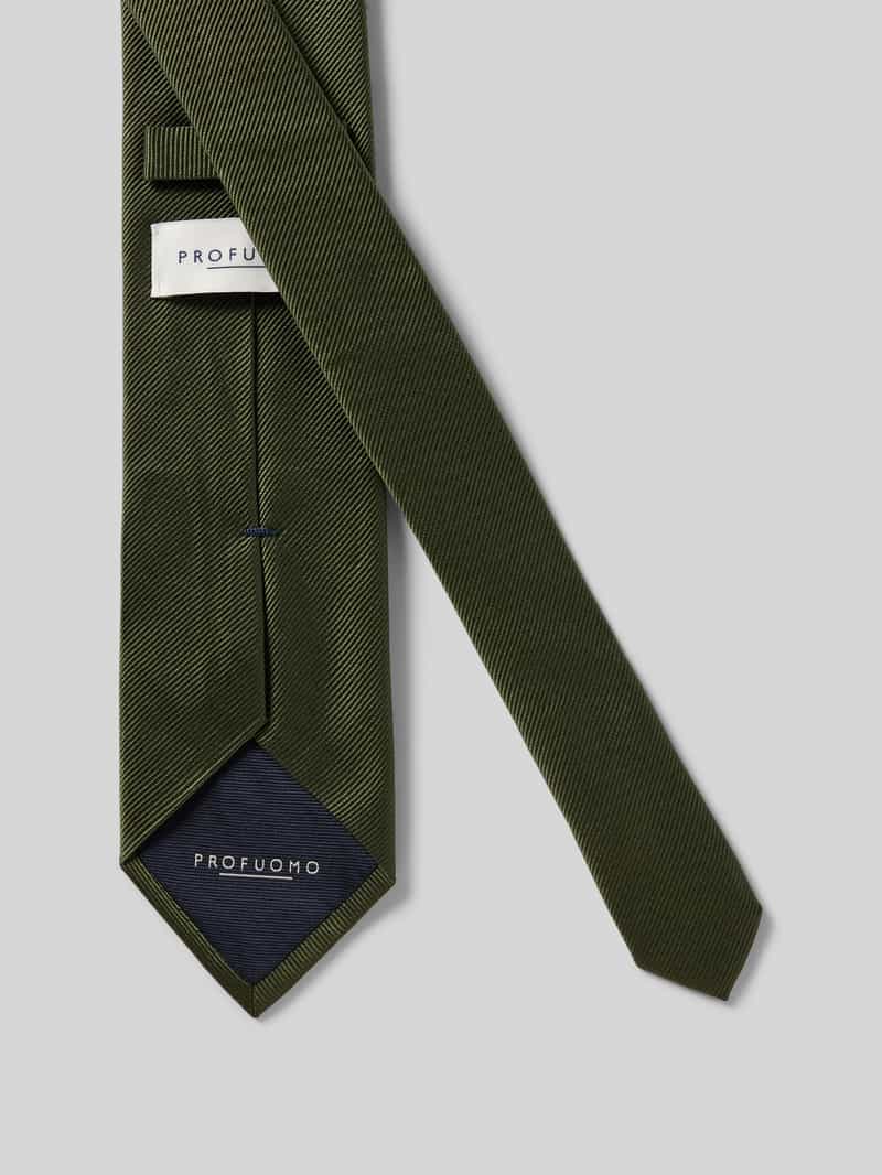 Profuomo Zijden stropdas in effen design (8 cm)