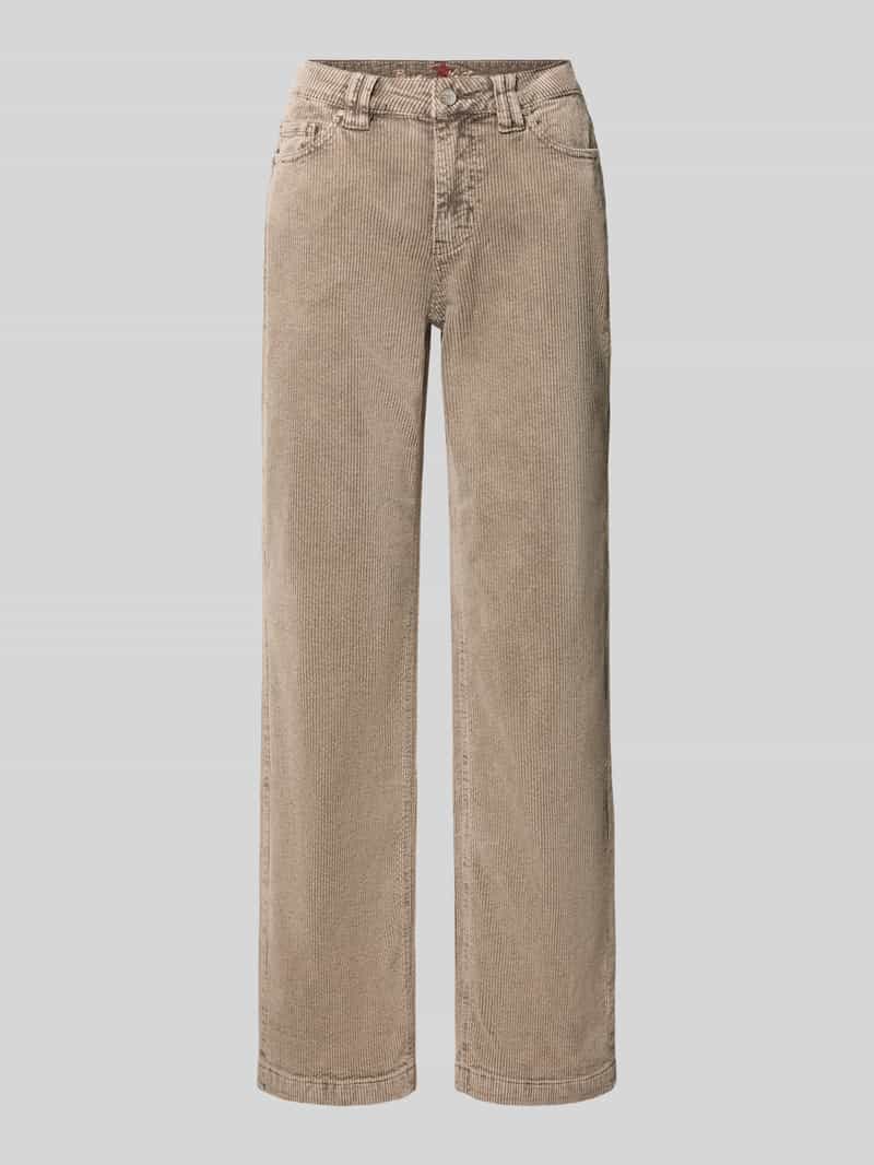 Buena Vista High waist corduroy broek met brede zoomafwerking