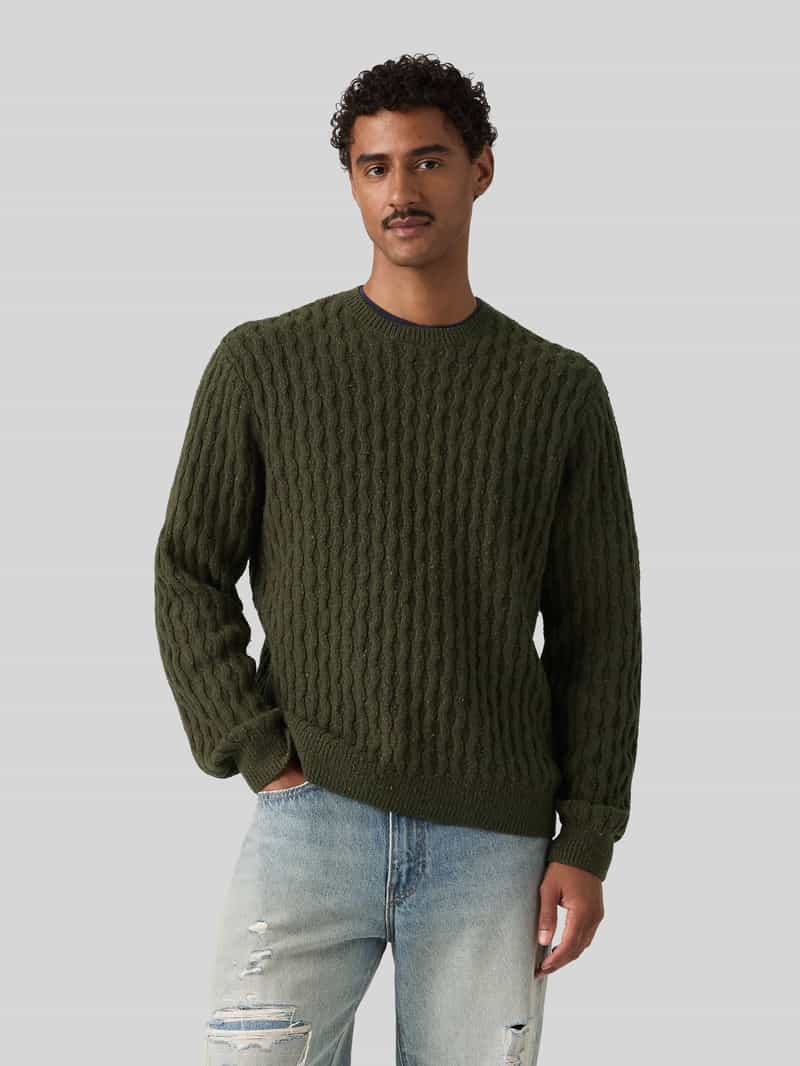 Levi's Relaxed fit trui van katoenmix met wol