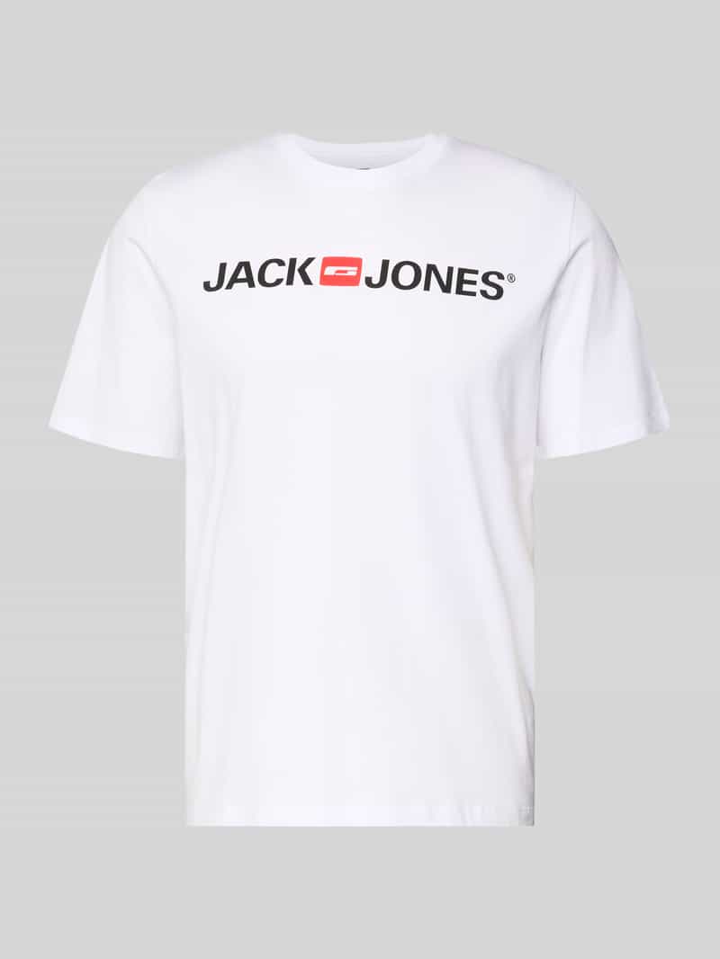 T-shirt met labelprint model 'CORP'
