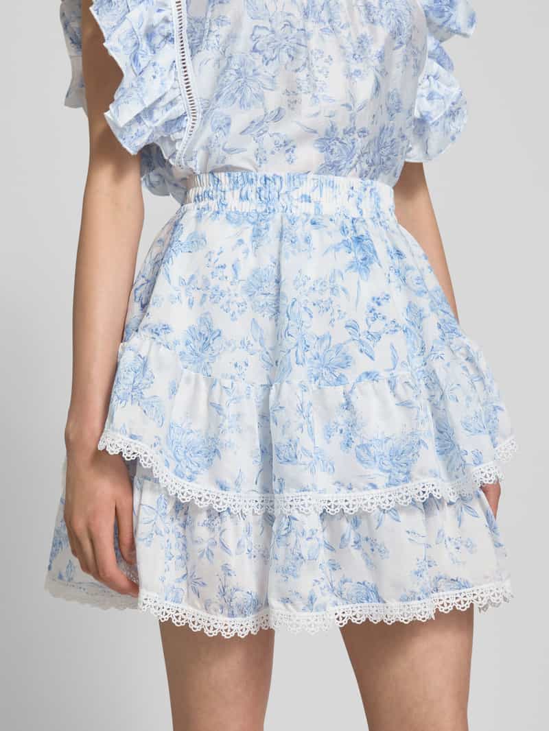 Gina Tricot Minirok met gehaakt kant model 'Boho'