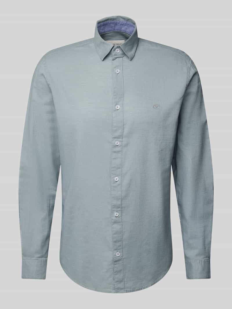 Tom Tailor Overhemd met lange mouwen met geborduurd logo