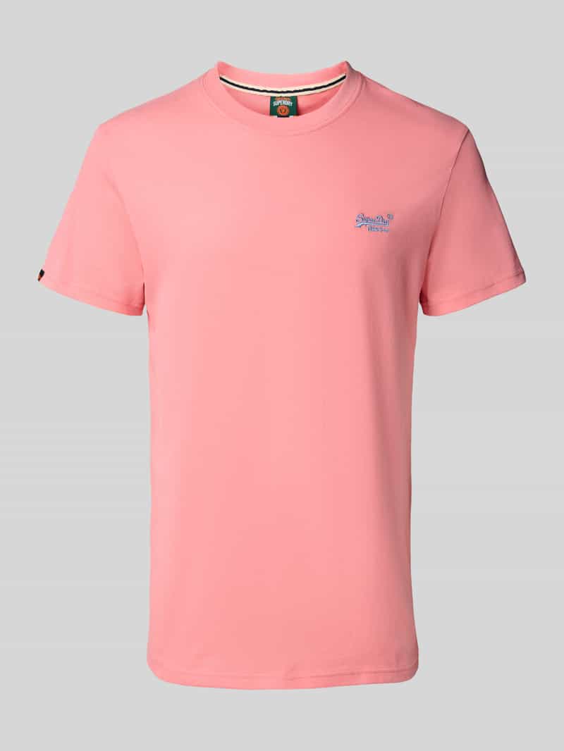 Superdry T-shirt met labelstitching