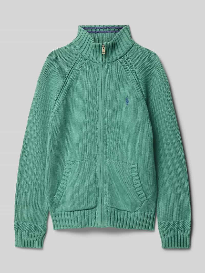 Polo Ralph Lauren Teens Gebreid jack met opstaande kraag en labelstitching