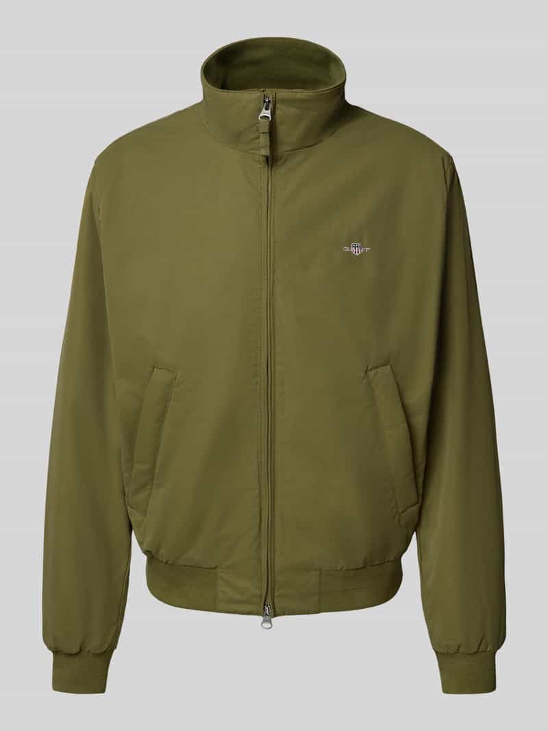 Gant Jack met opstaande kraag en labelstitching
