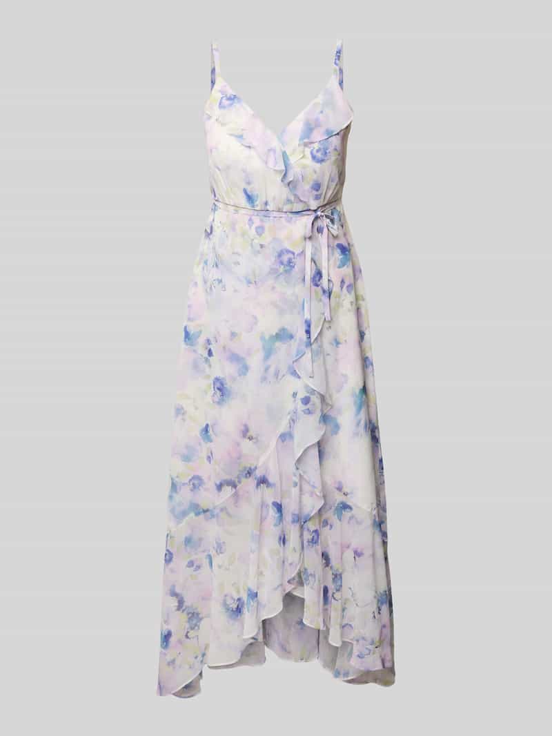 Jake*s Cocktail Midi-jurk met volants en strikceintuur