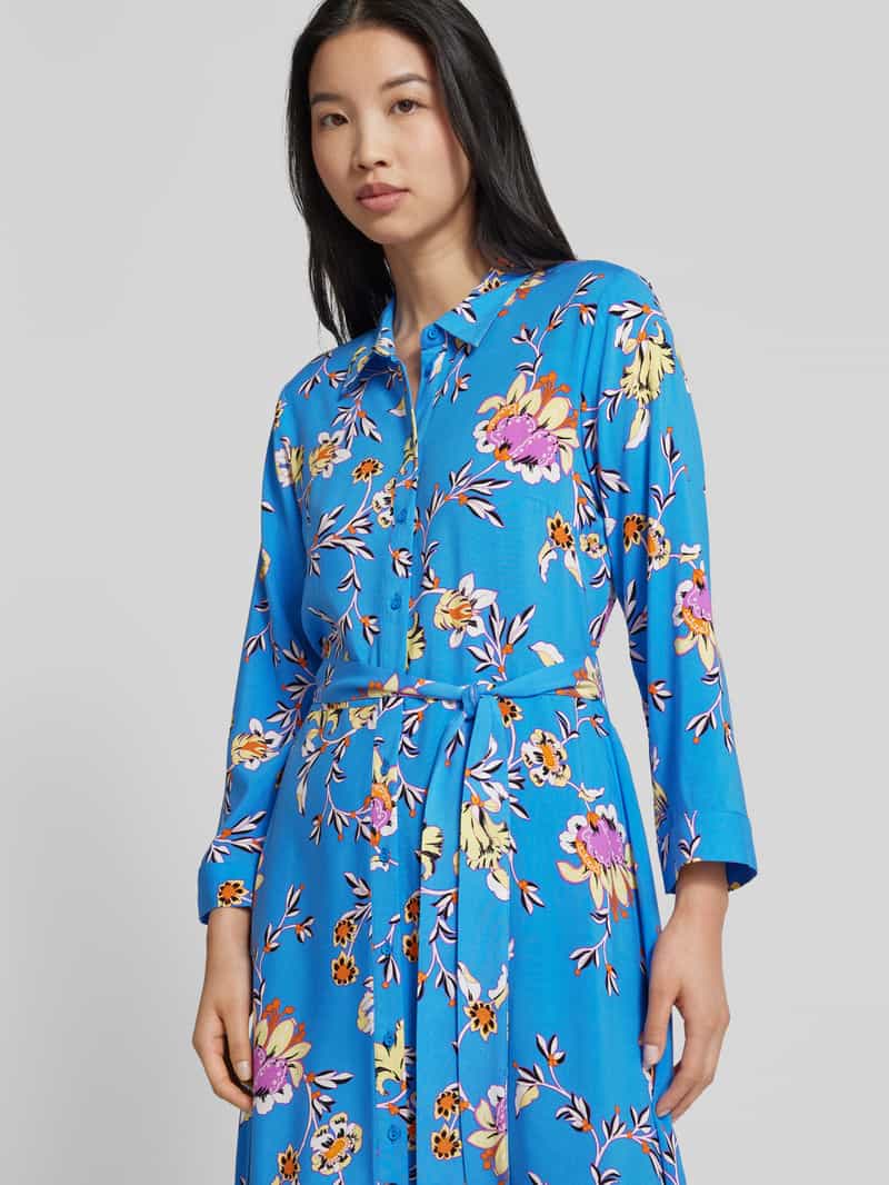 YAS Knielange jurk met strikceintuur model 'SAVANNA'