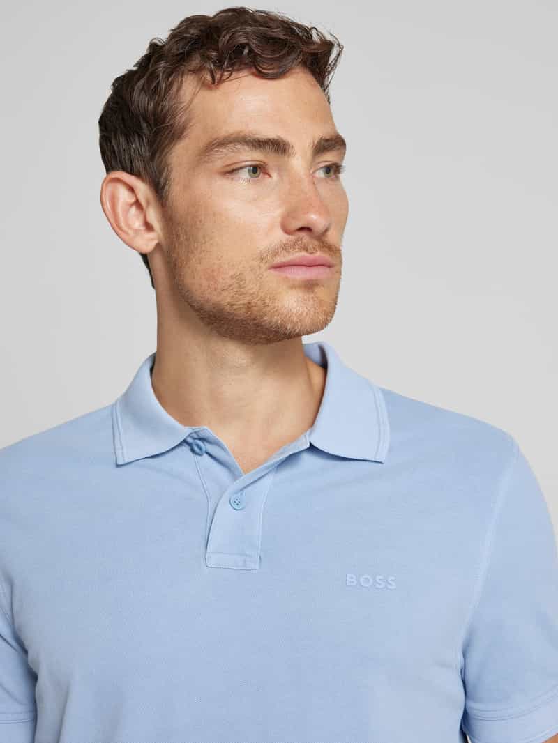 Boss Orange Regular fit poloshirt met labelprint model 'Prime'