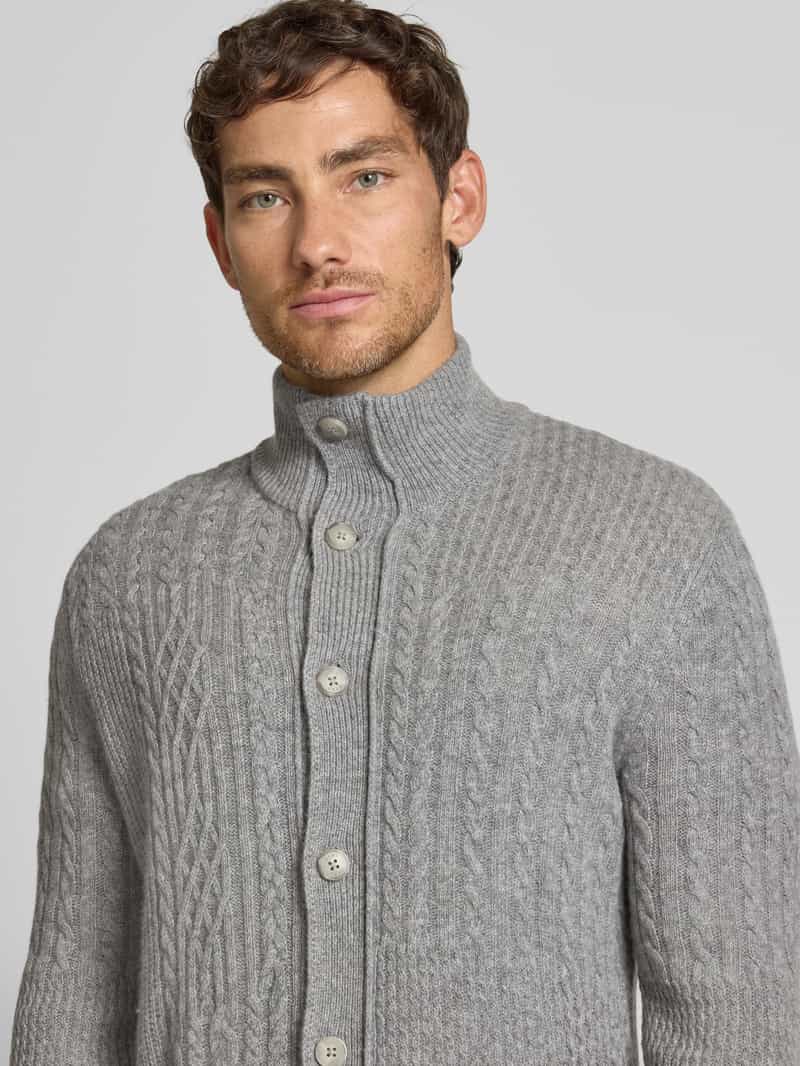 BRAX Regular fit gebreid jack met viscose model 'Jeff'